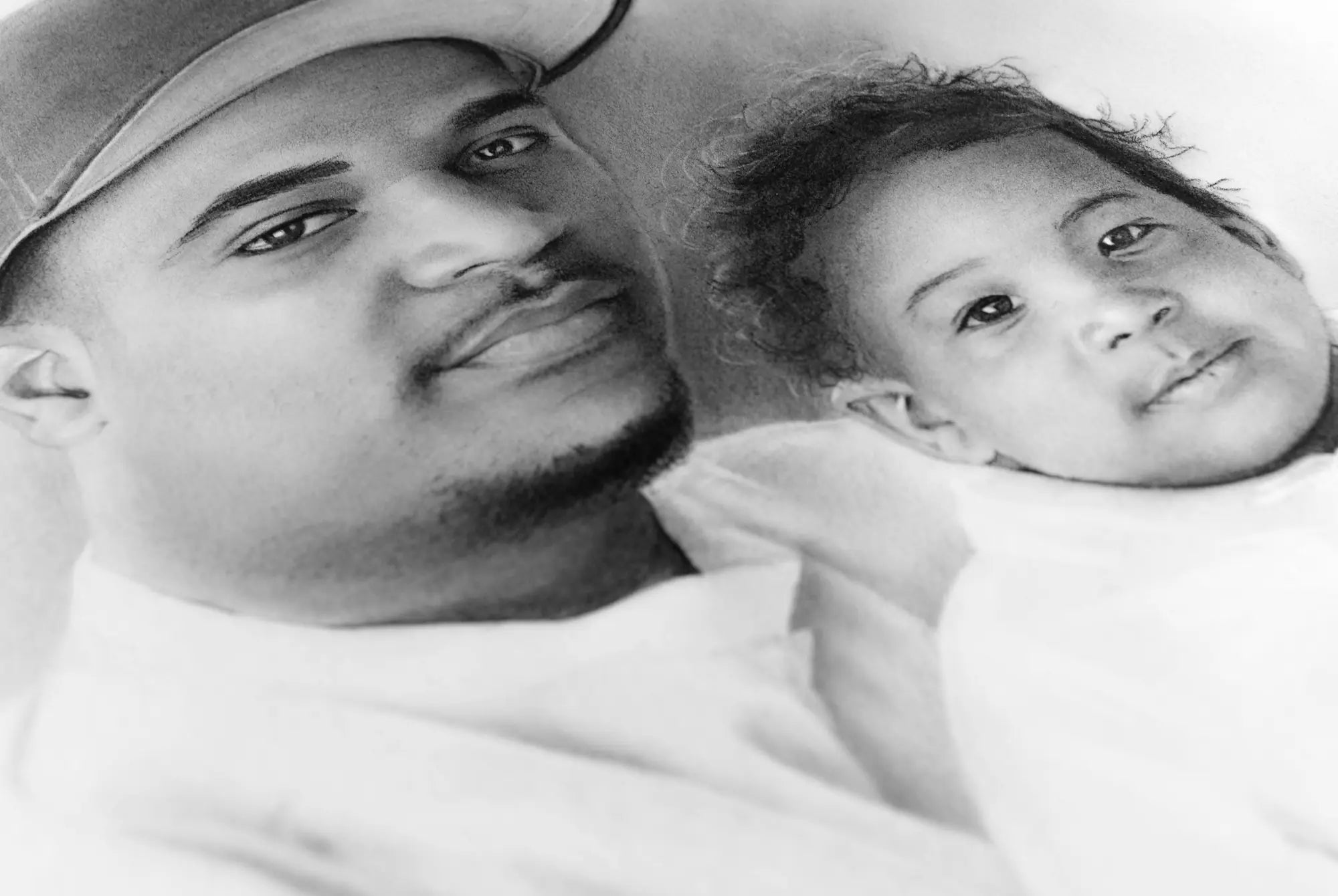 Original B&W family pencil portrait