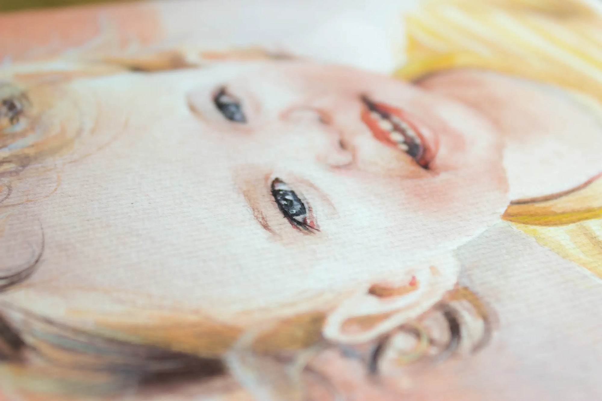 Original watercolor baby portrait