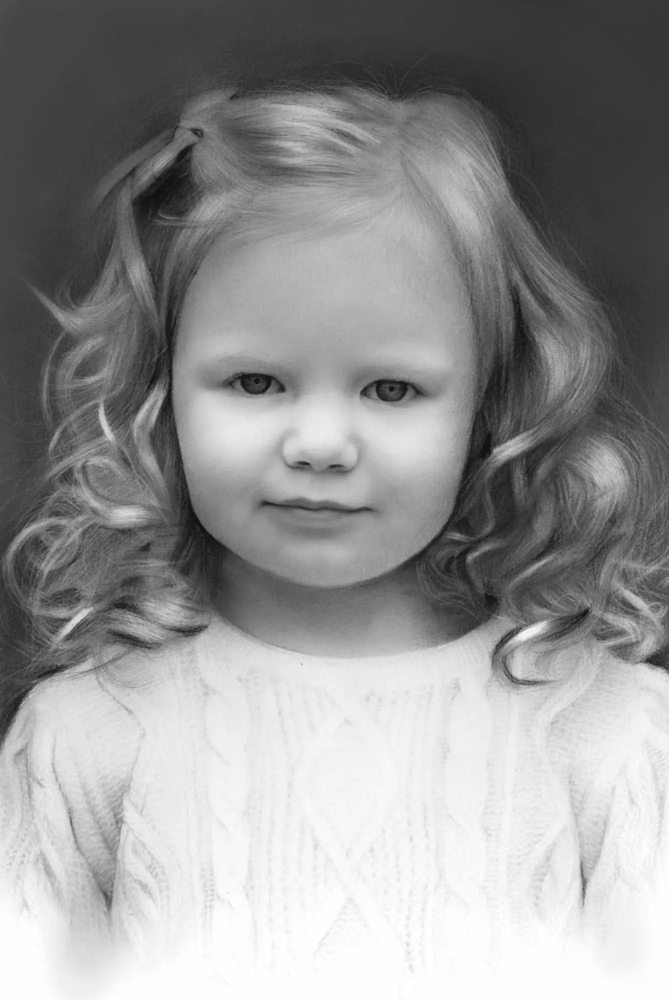 Hand Drawn girl portrait