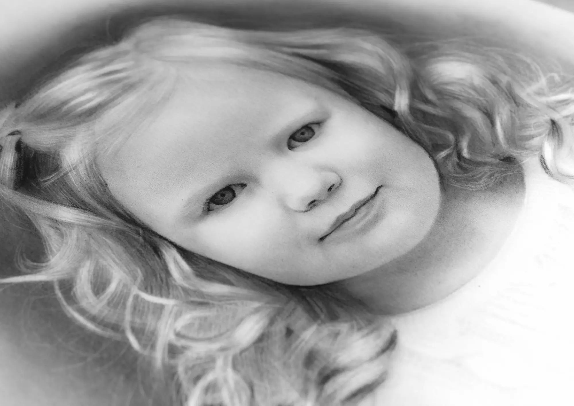 Hand Drawn girl portrait