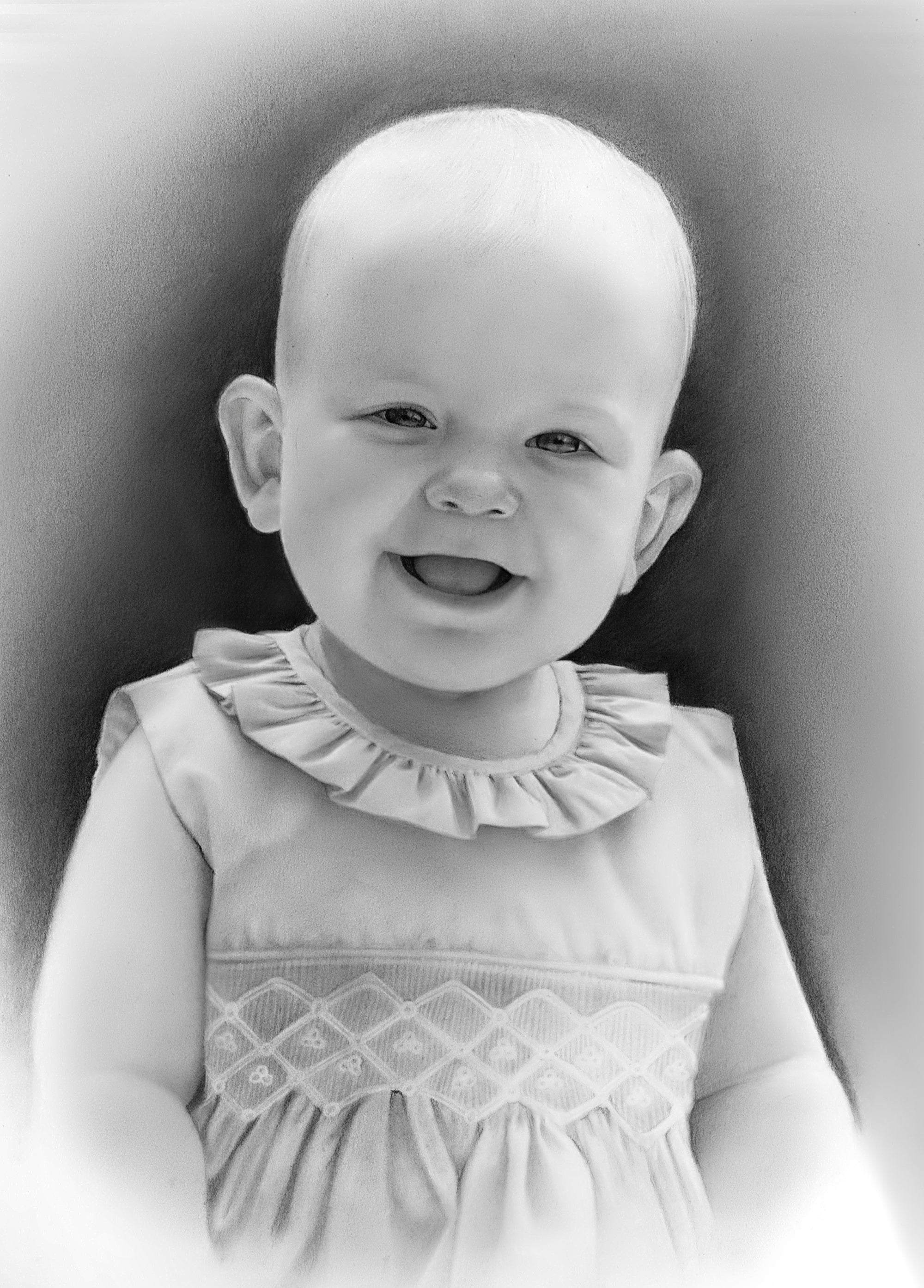 Hand Drawn girl portrait