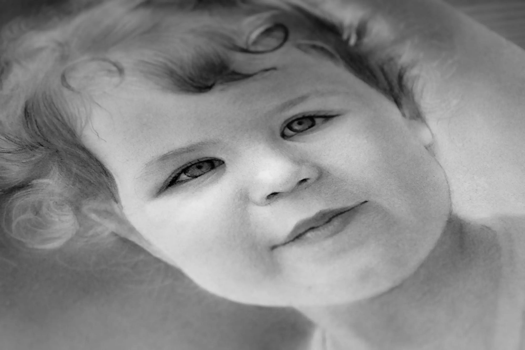 Original girl hand drawn portrait