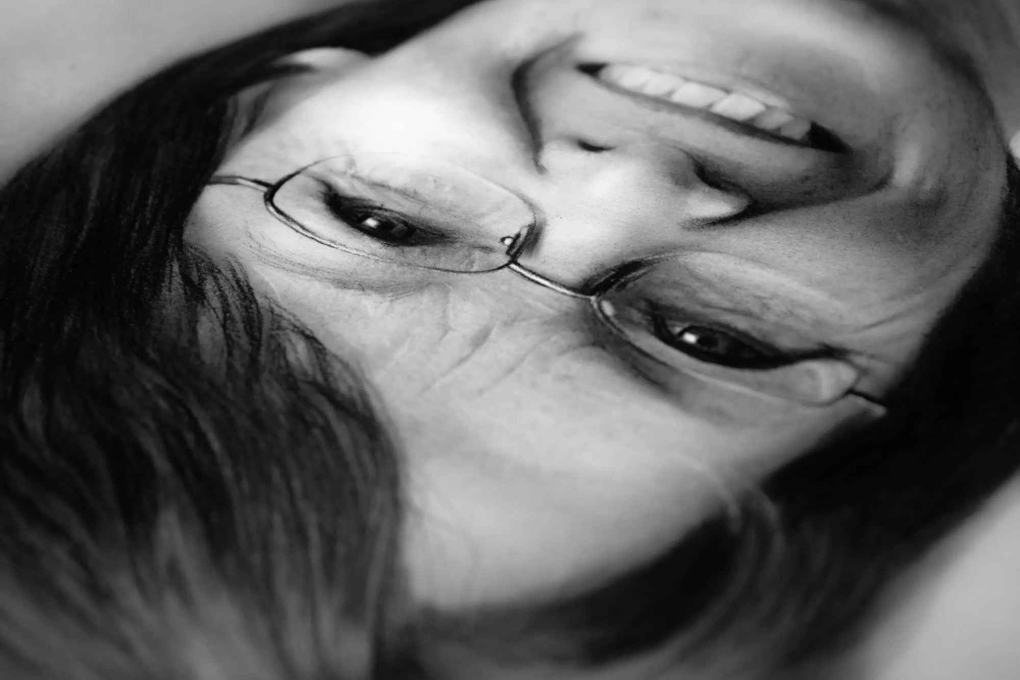 Personalised woman hand drawn portrait