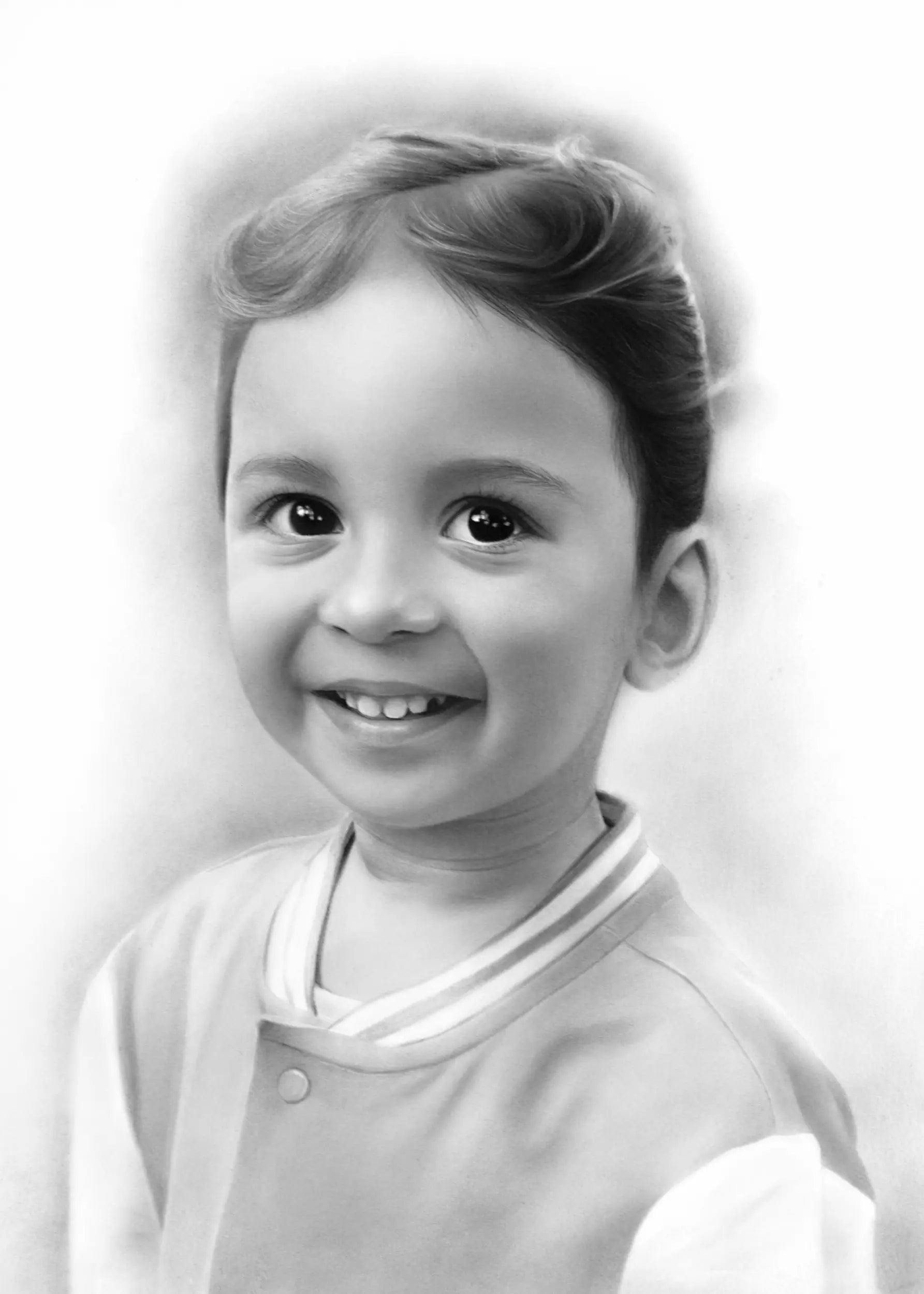 Pencil drawing girl portrait