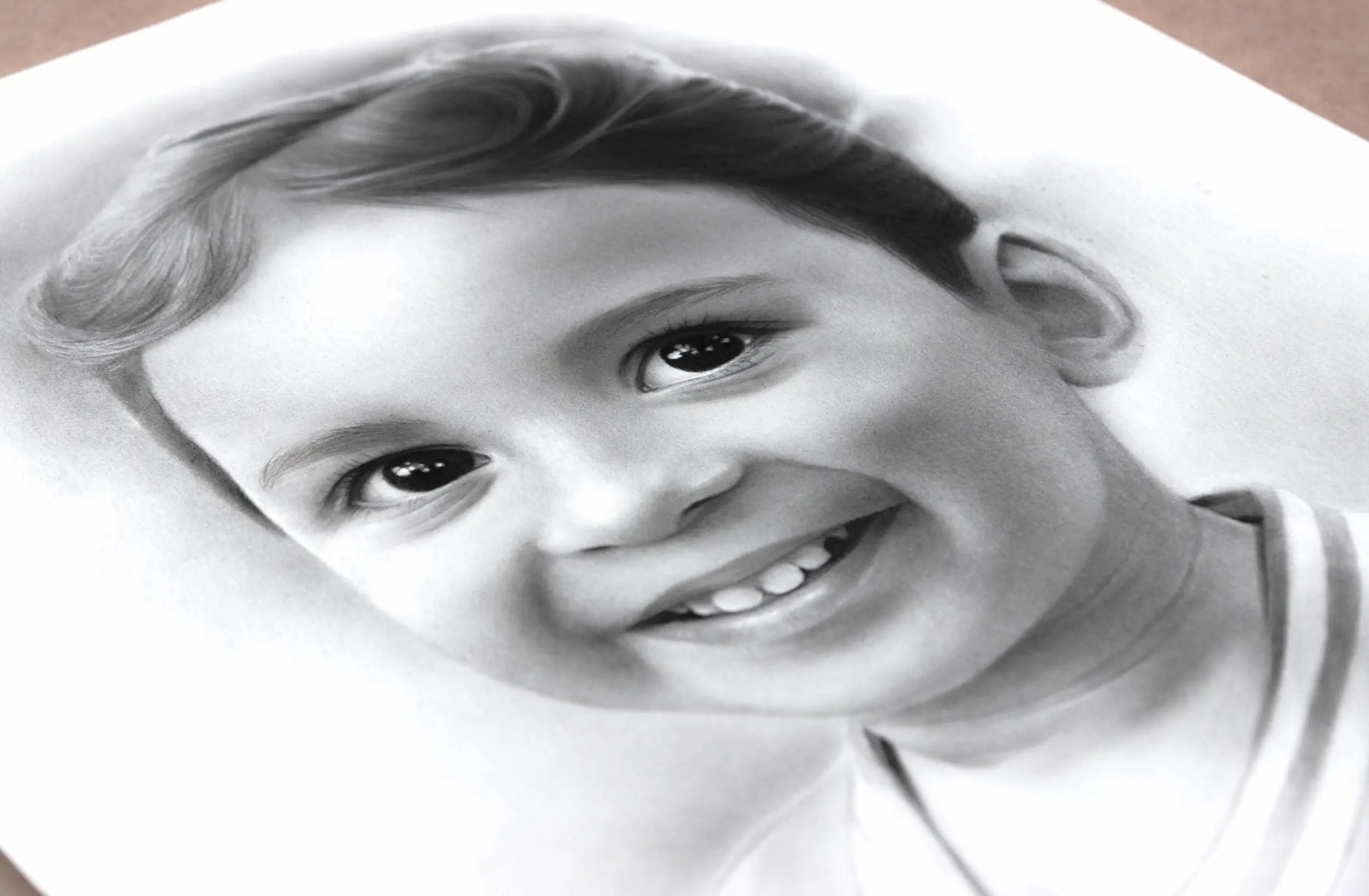 Pencil drawing girl portrait