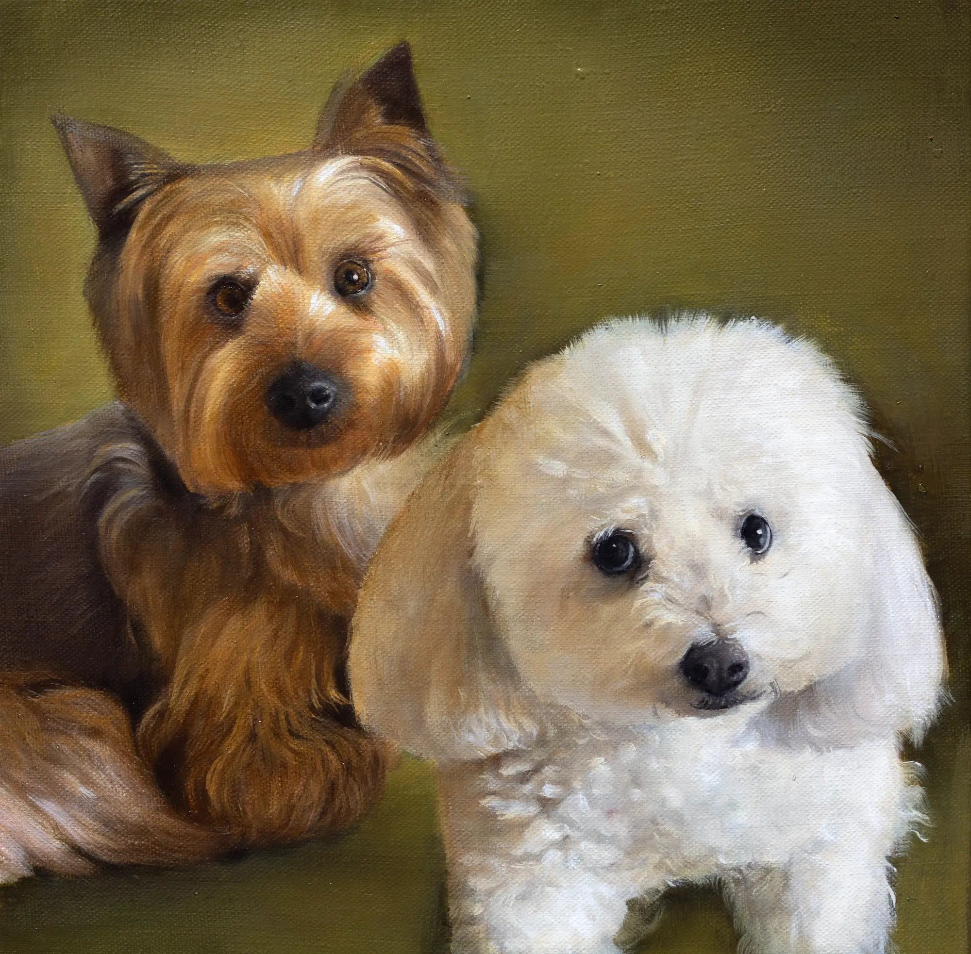 Dog oil portrait