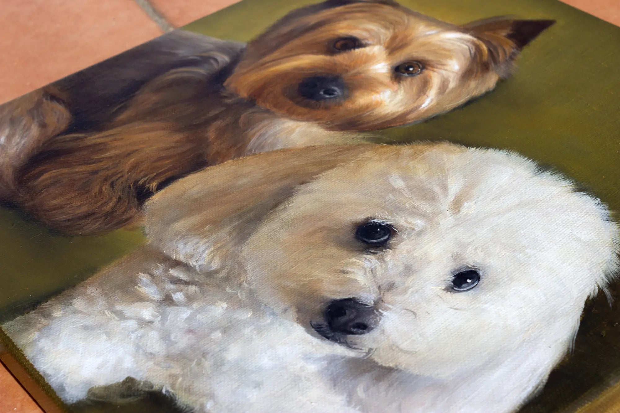 Dog oil portrait