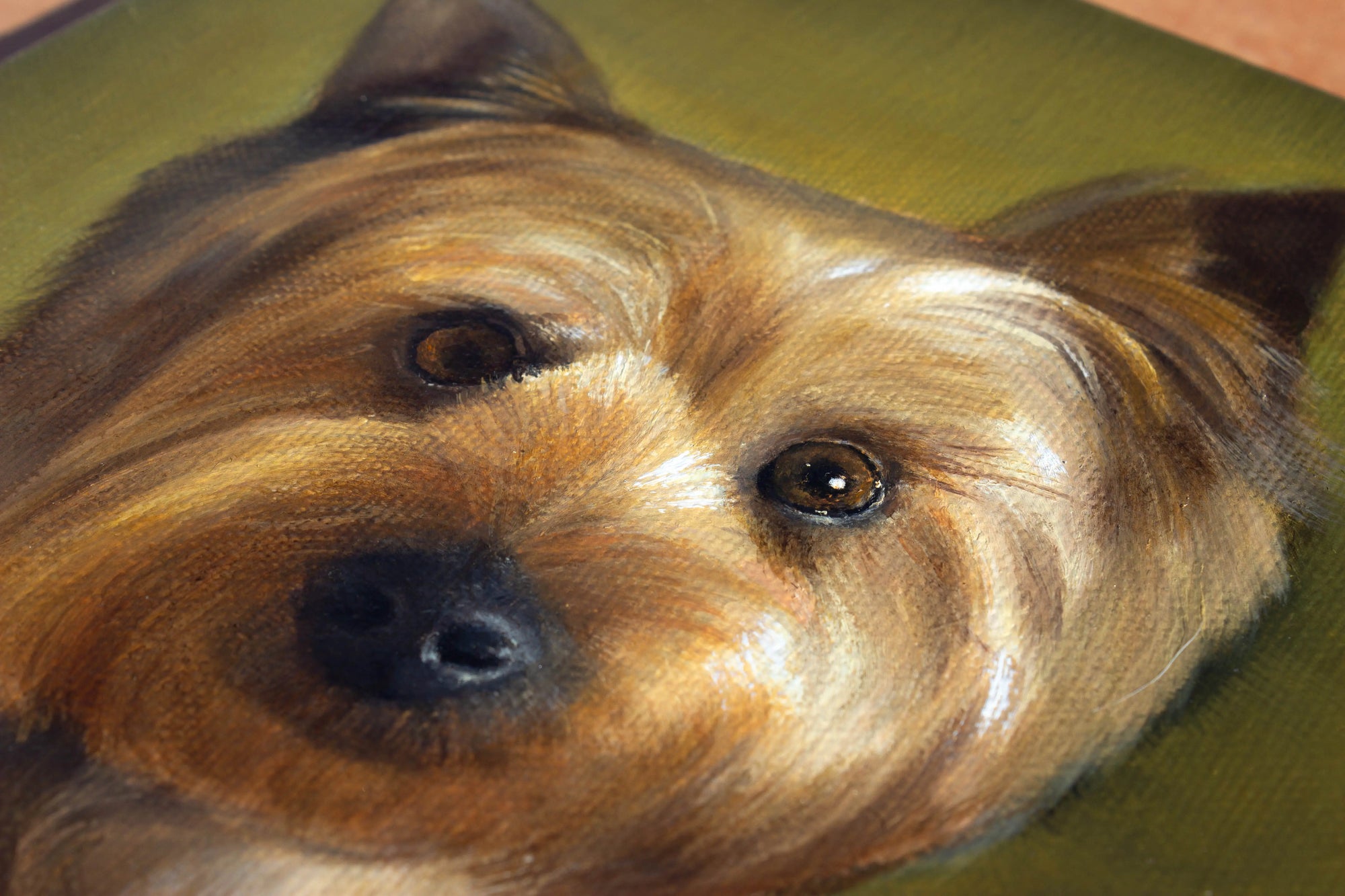 Dog oil portrait