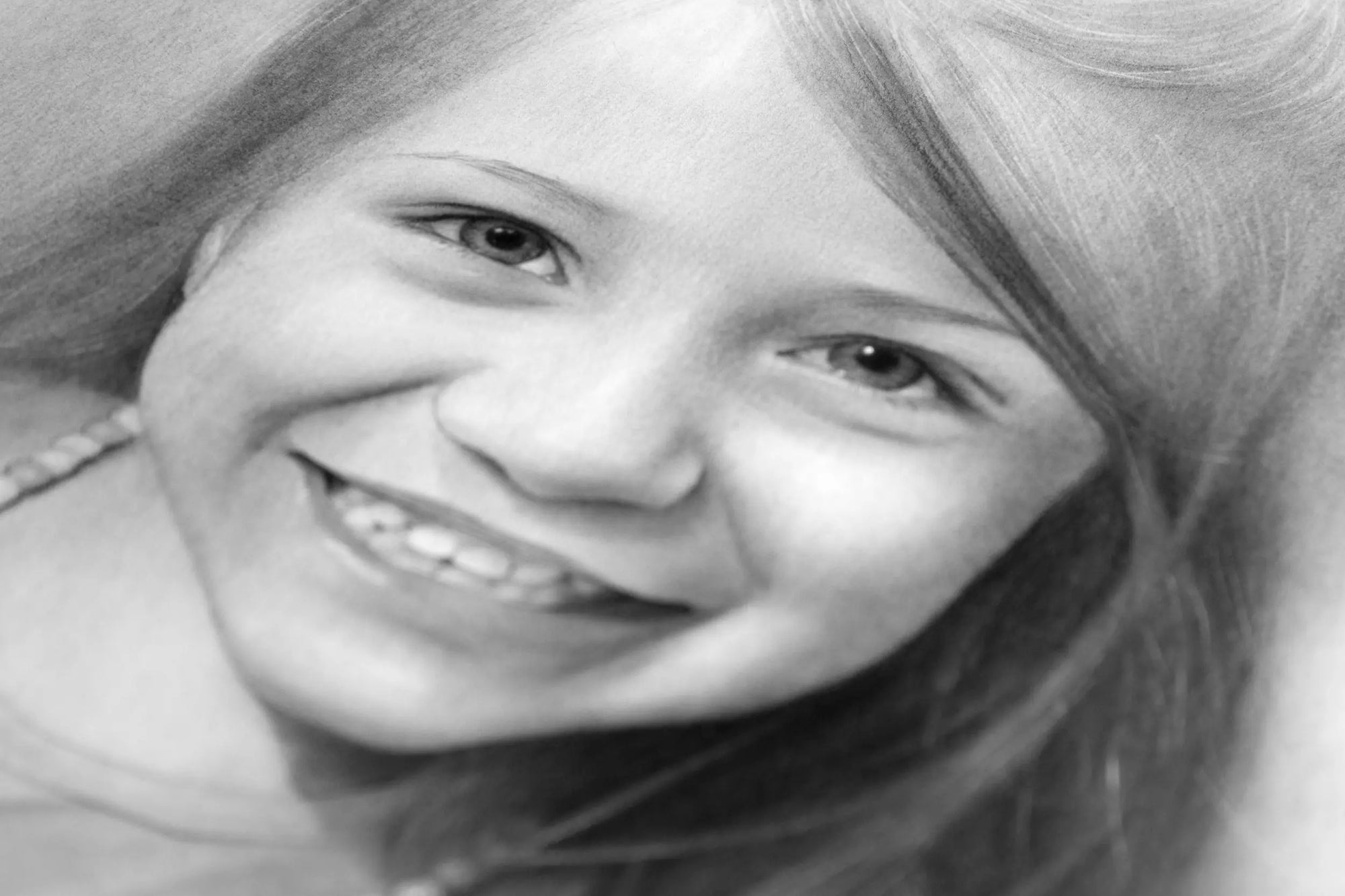 Girl pencil drawing portrait