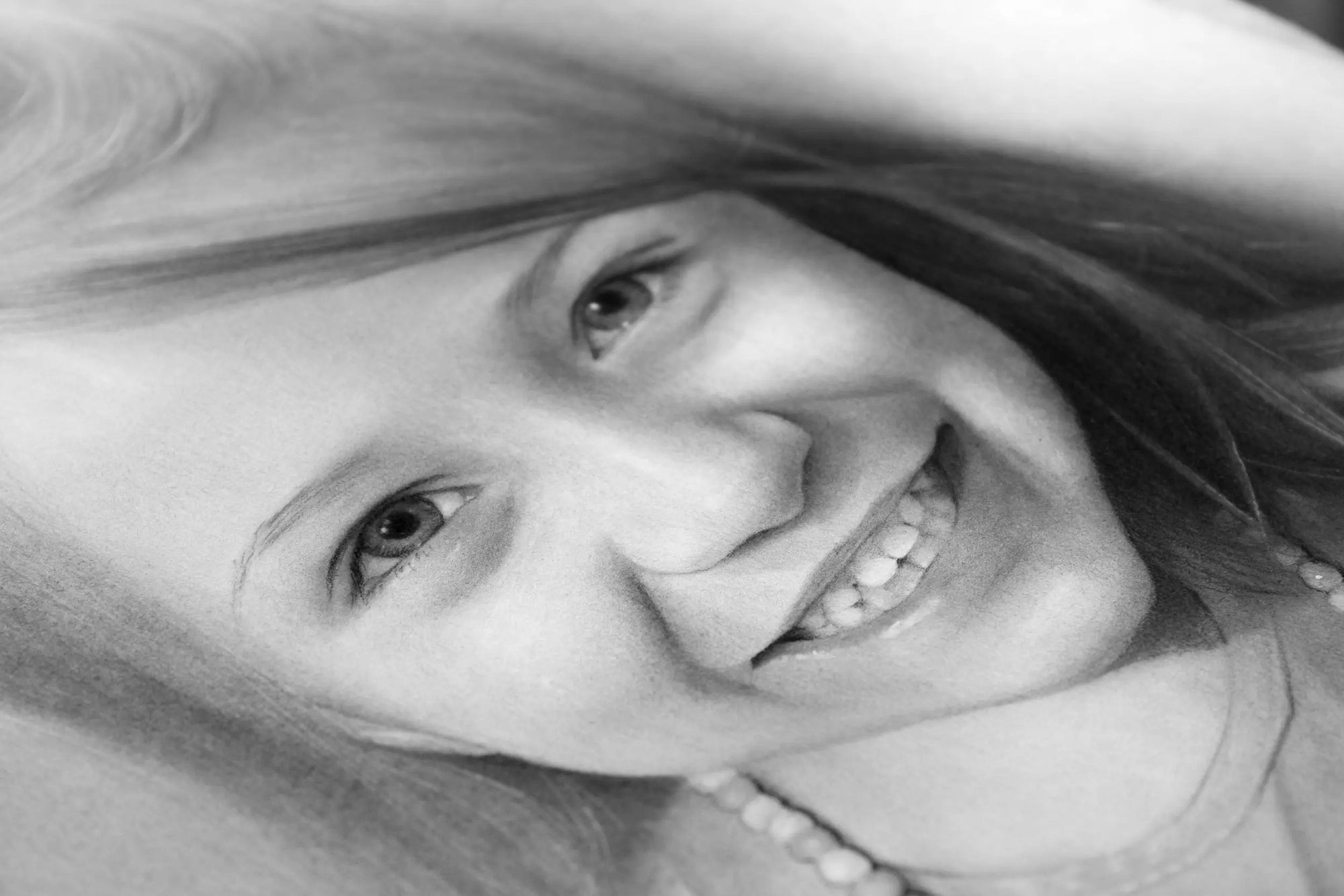 Girl pencil drawing portrait