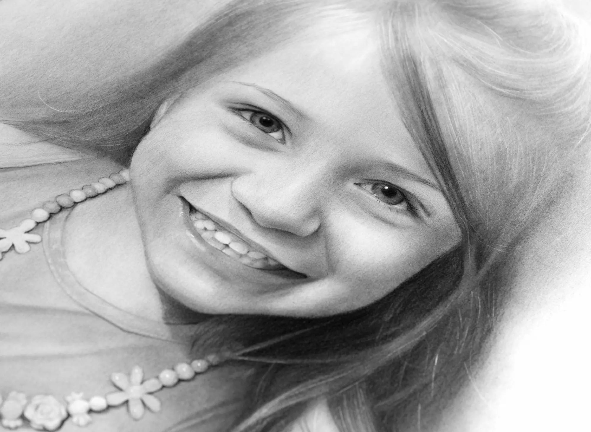 Girl pencil drawing portrait