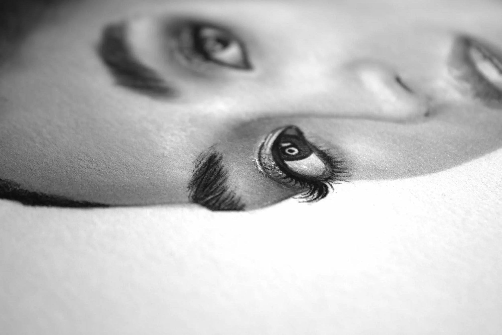 Woman pencil drawing portrait