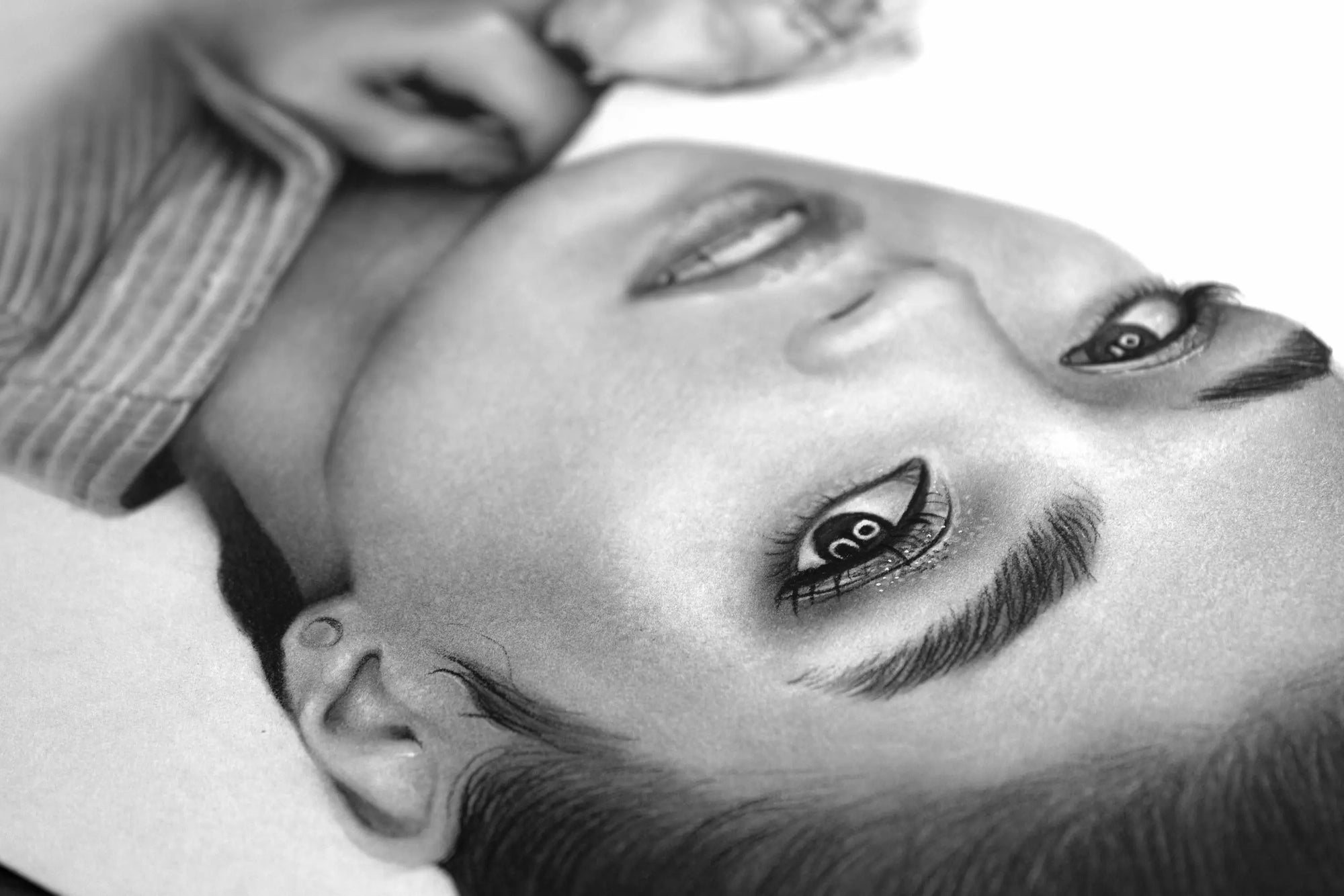 Woman pencil drawing portrait