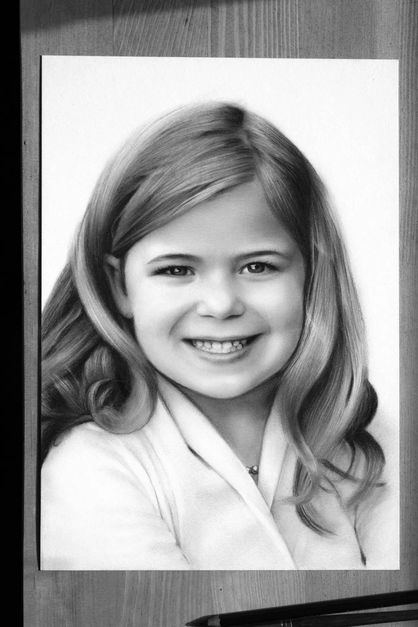 Girl hand drawn portrait