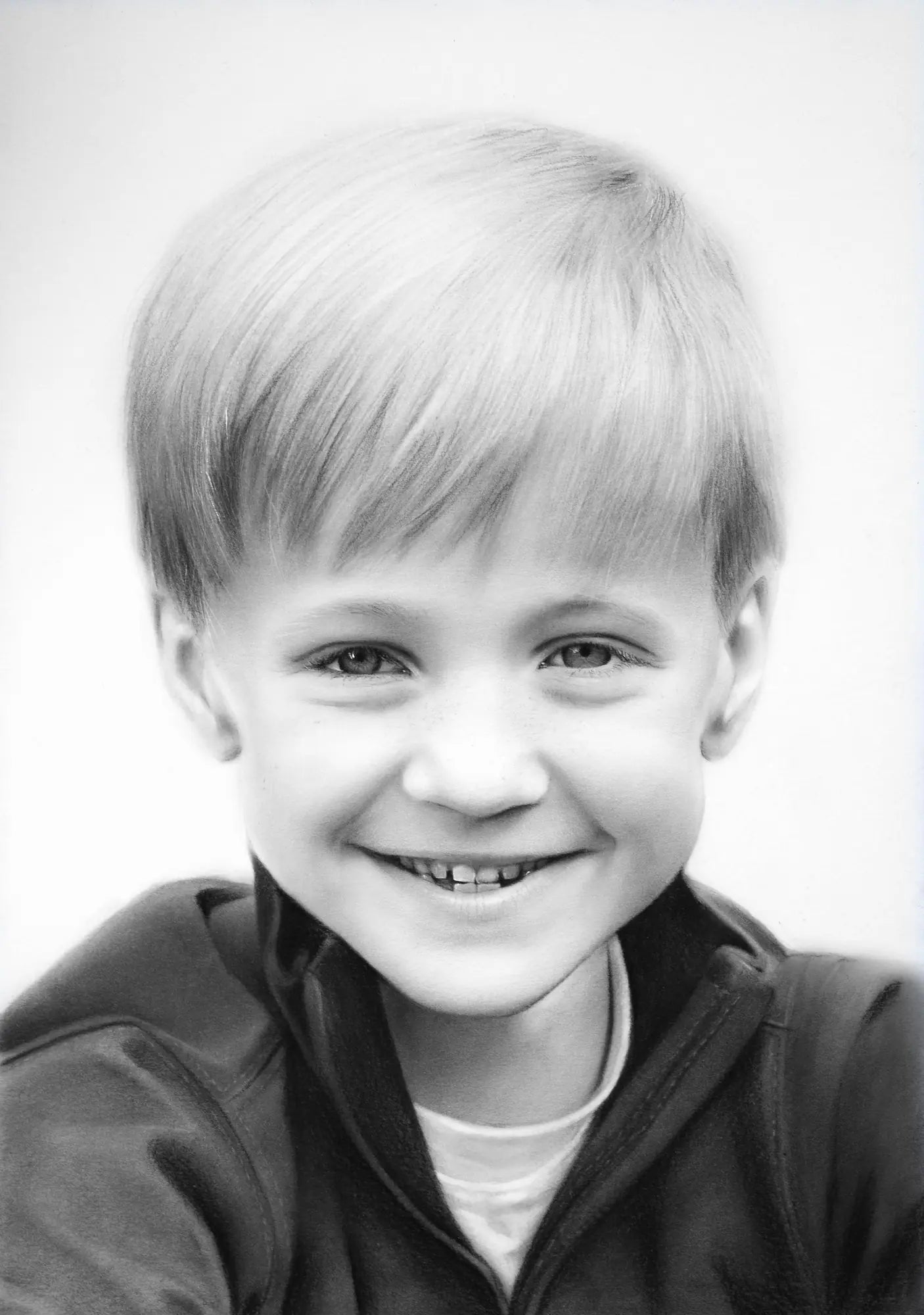 Boy hand drawn portrait