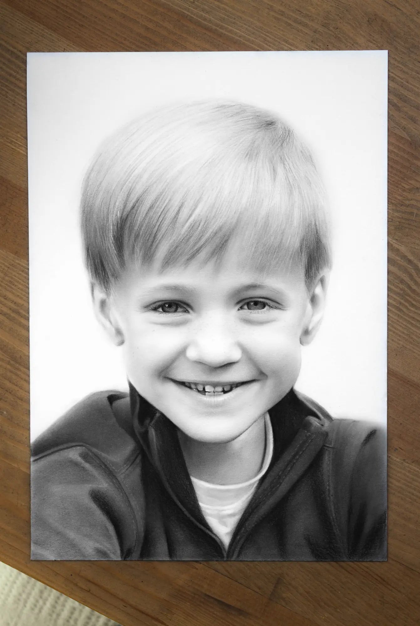 Boy hand drawn portrait