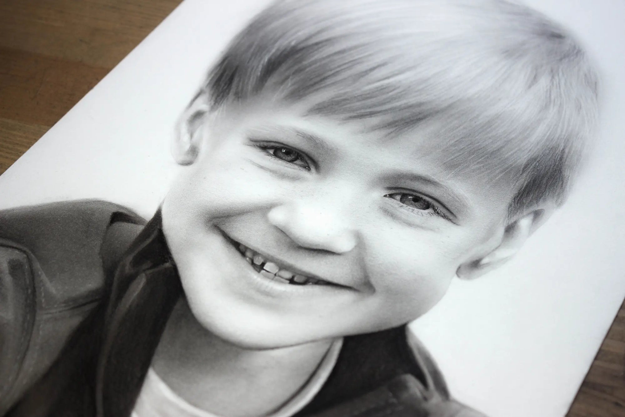 Boy hand drawn portrait