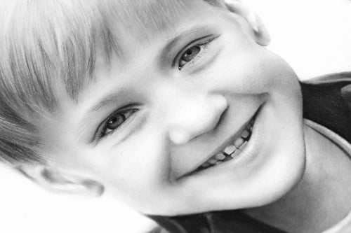 Boy hand drawn portrait