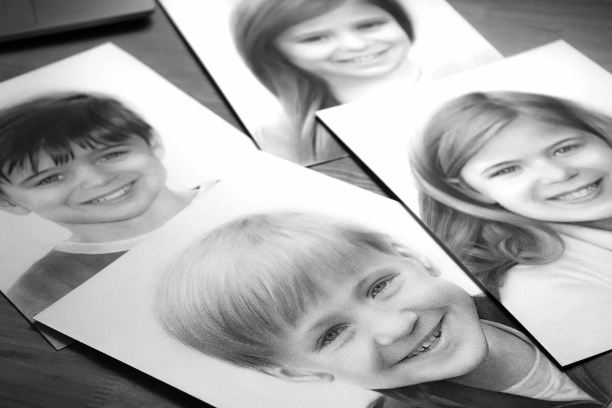 Boy hand drawn portrait