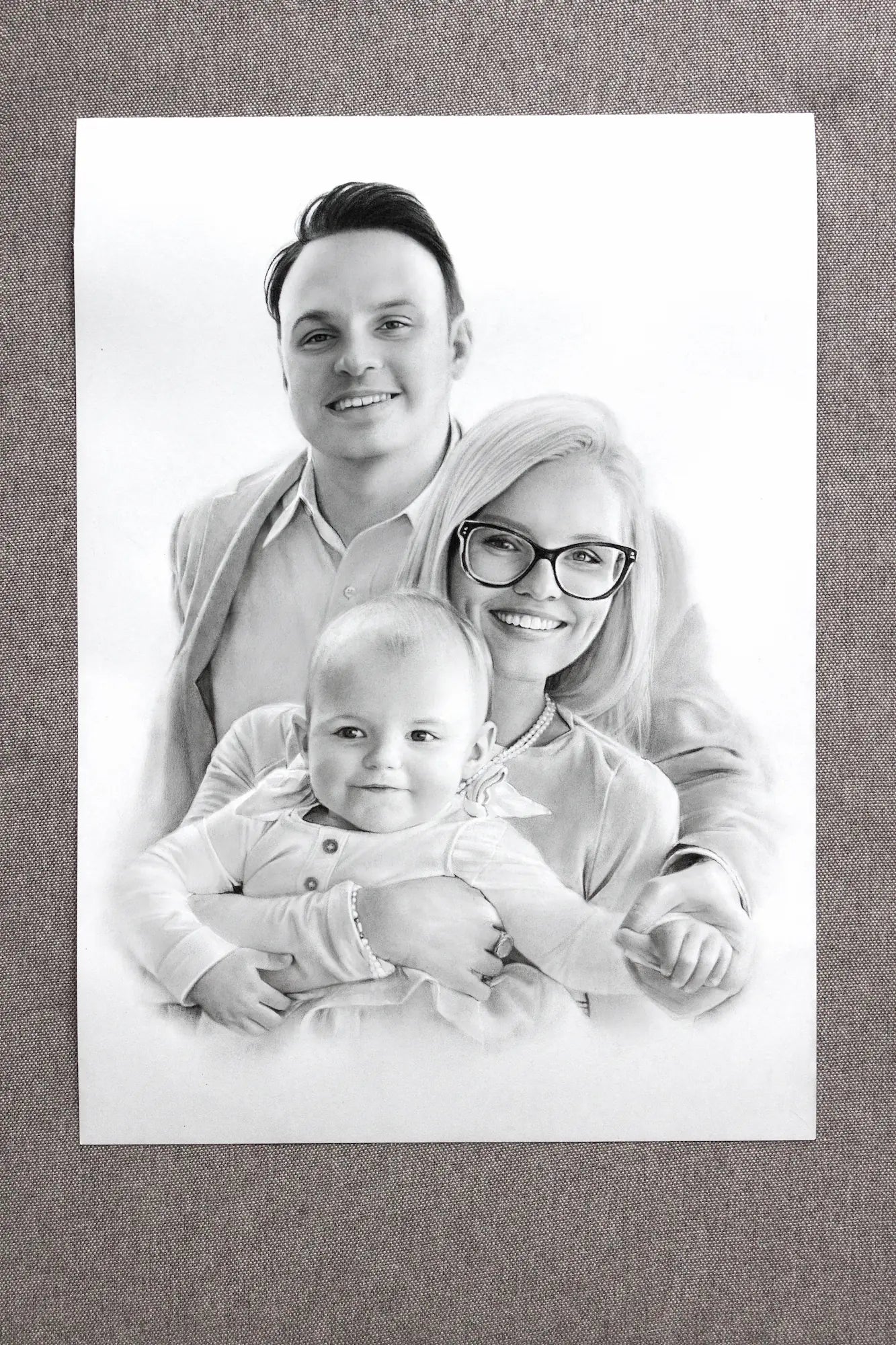 Hand drawn family portrait