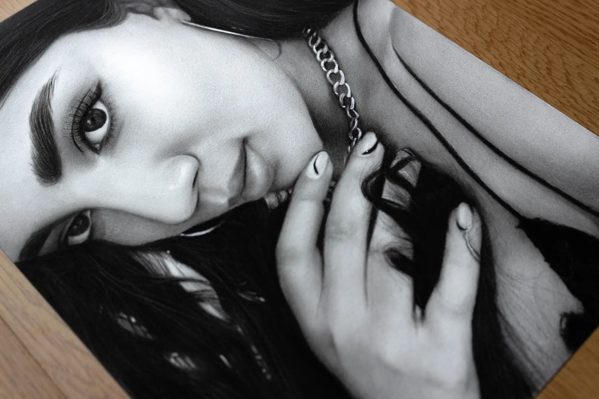 Charcoal girl drawing