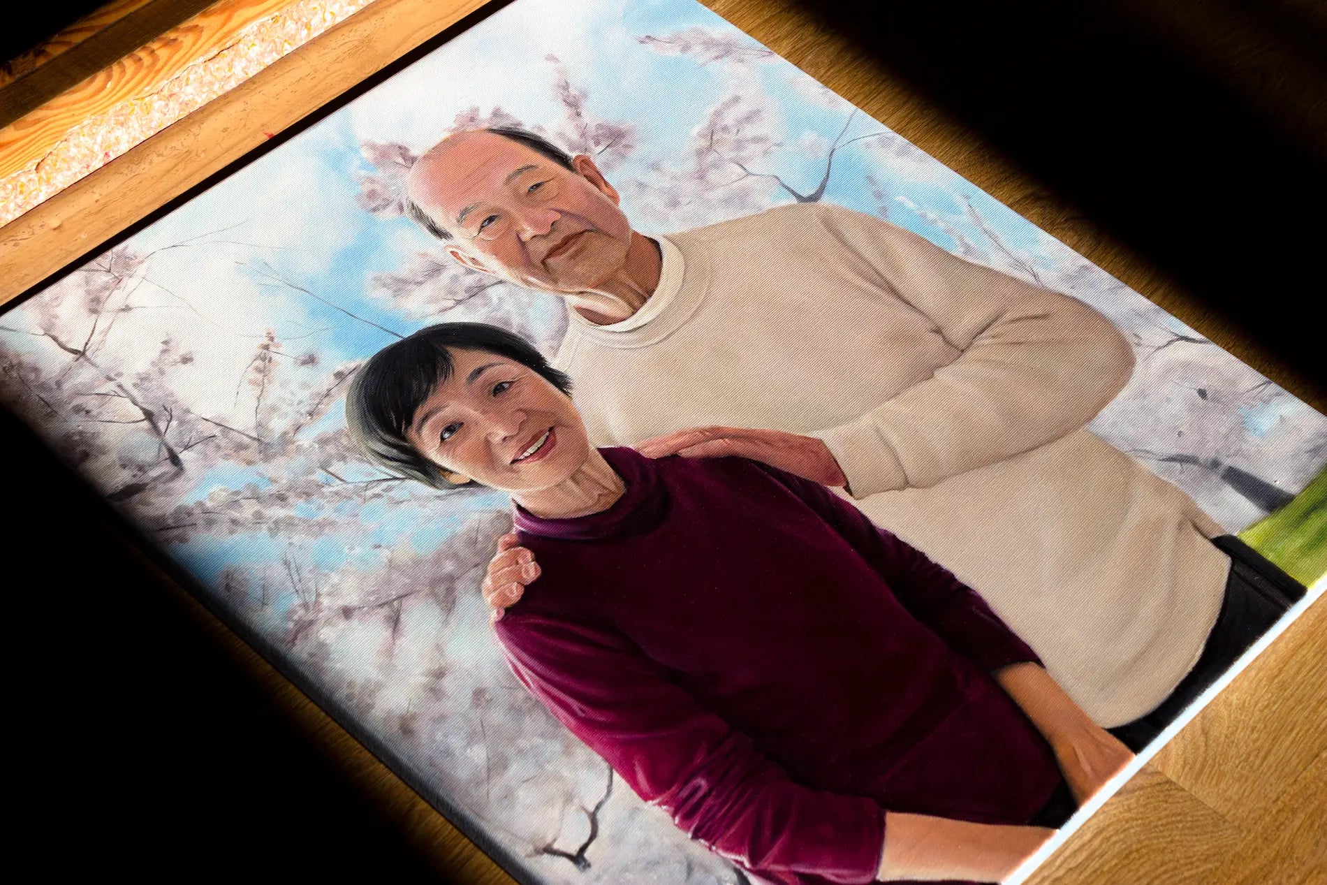 Couple oil painting portrait