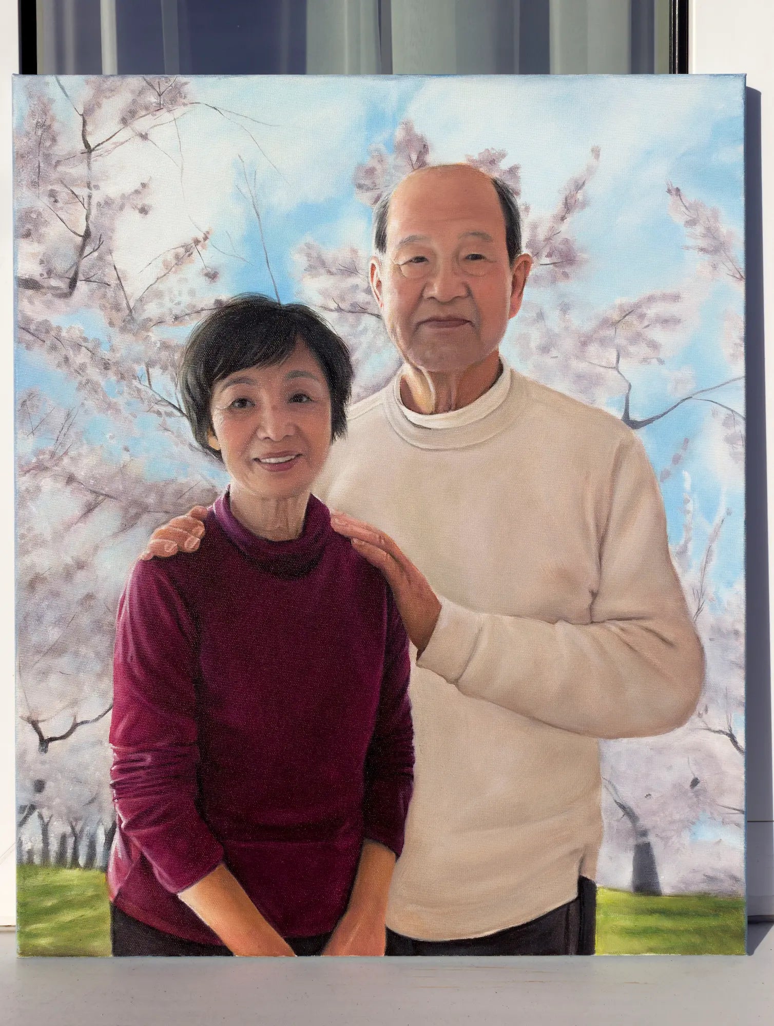 Couple oil painting portrait