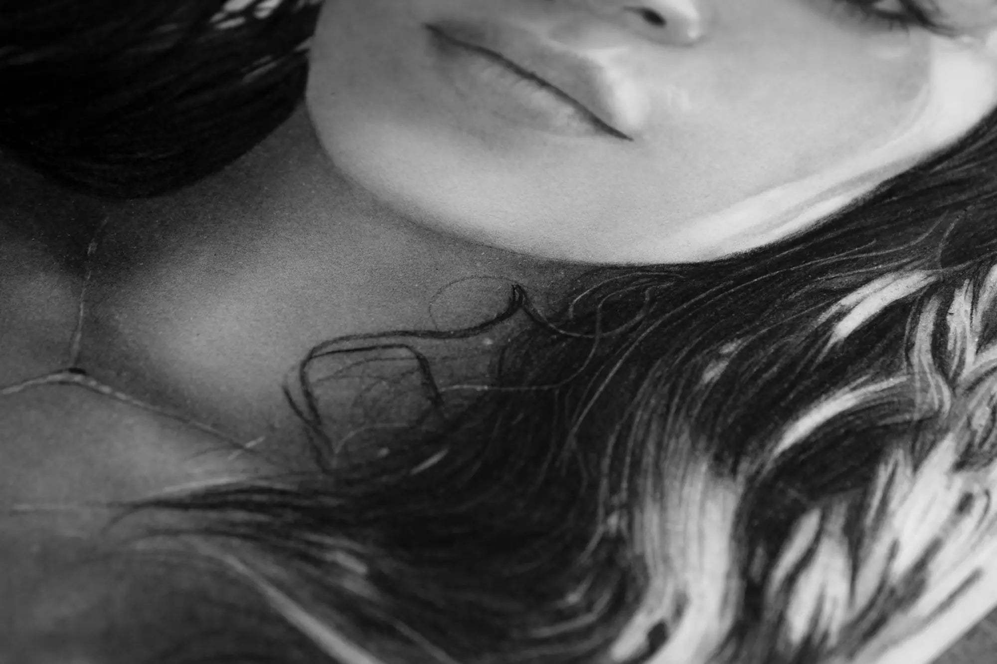 Personalised hand drawn girl portrait