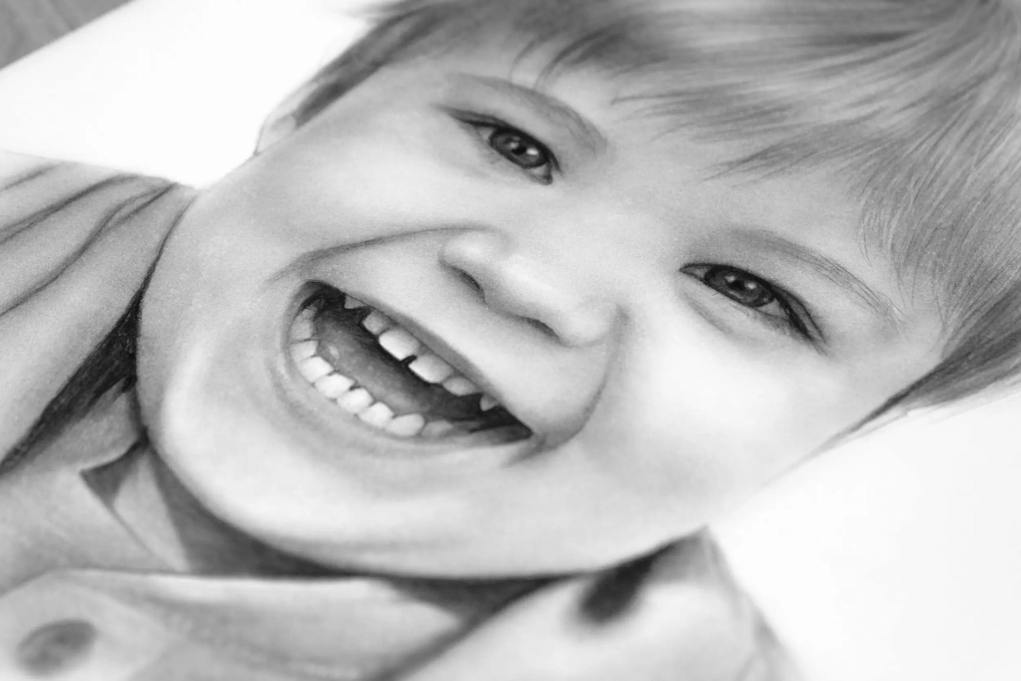 Hand drawn boy portrait