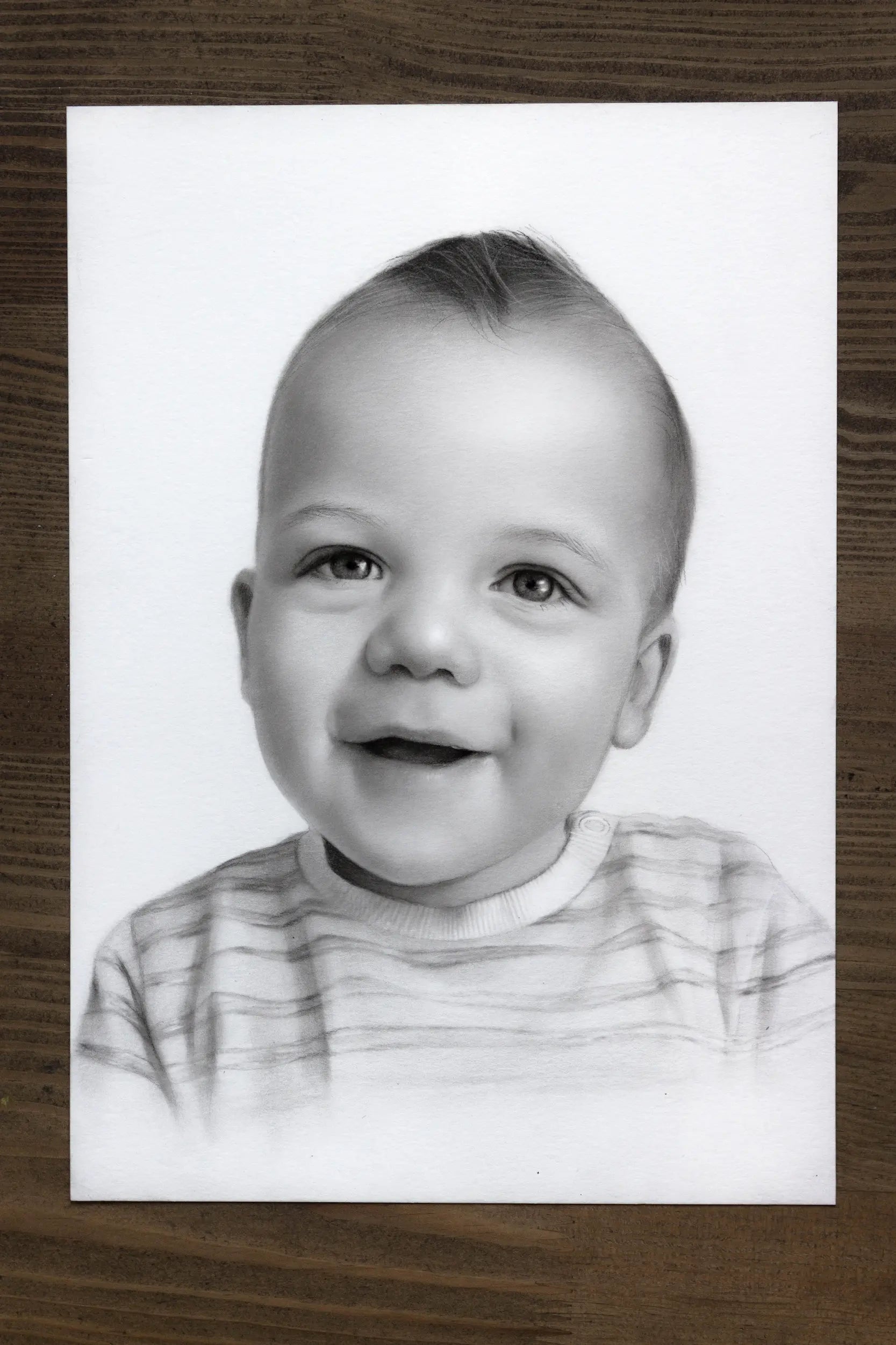 Pencil drawing boy portrait