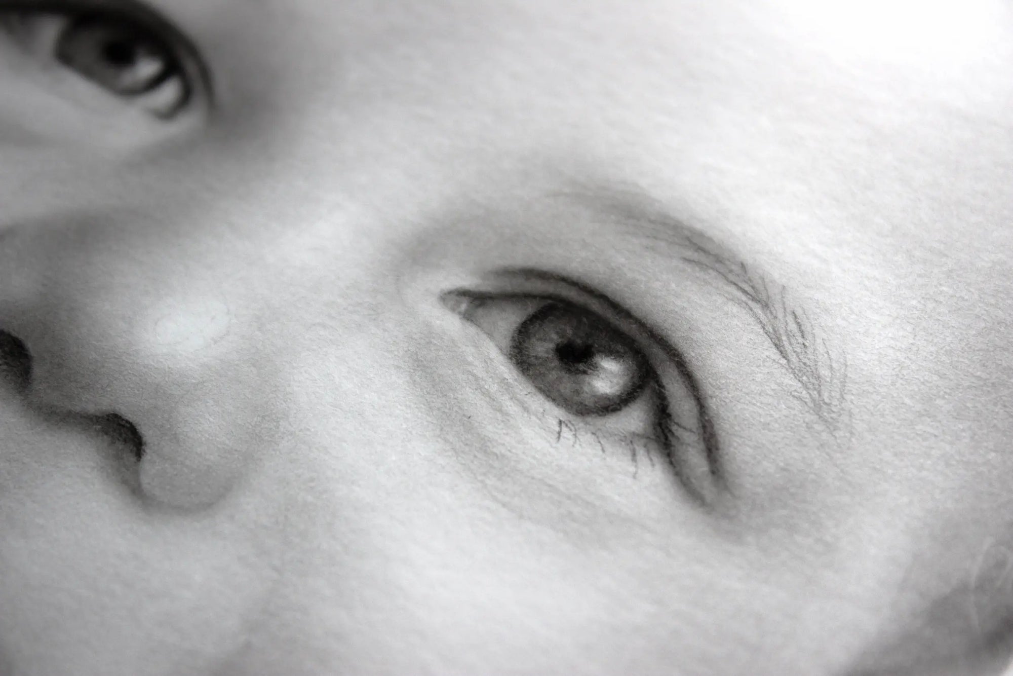 Pencil drawing boy portrait