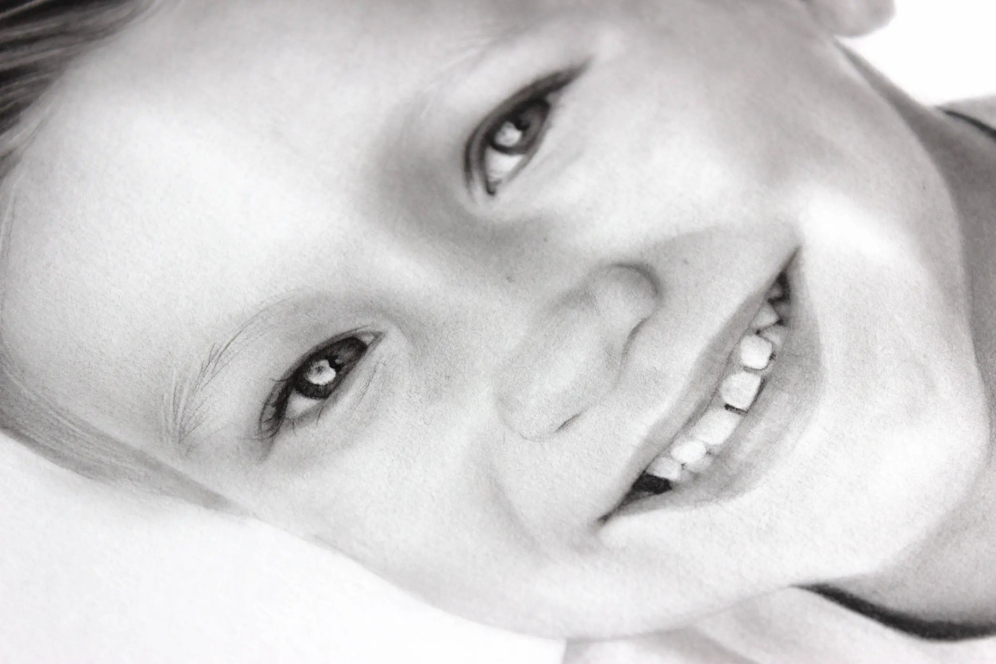 Pencil drawing boy portrait