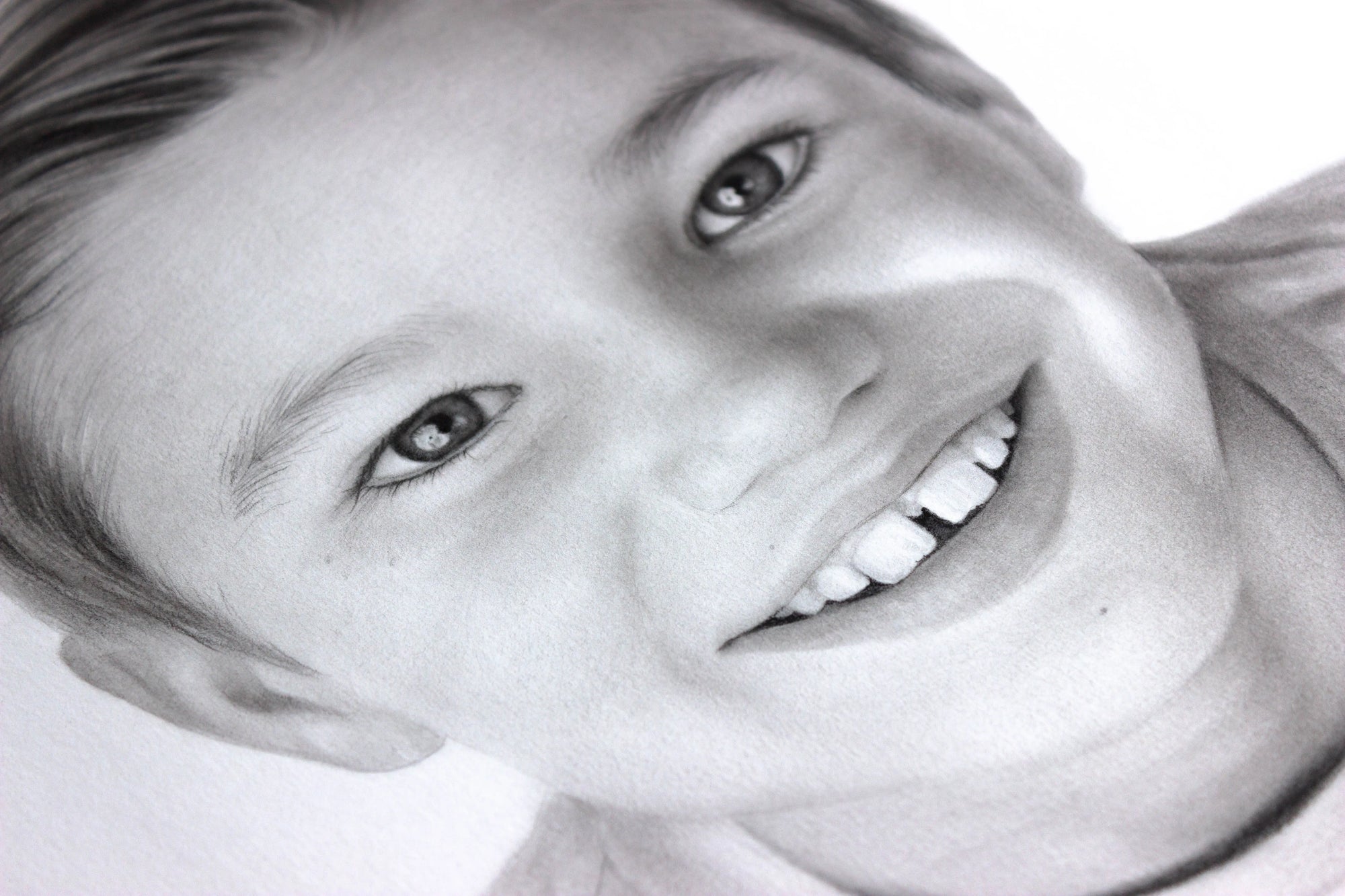 Pencil drawing boy portrait