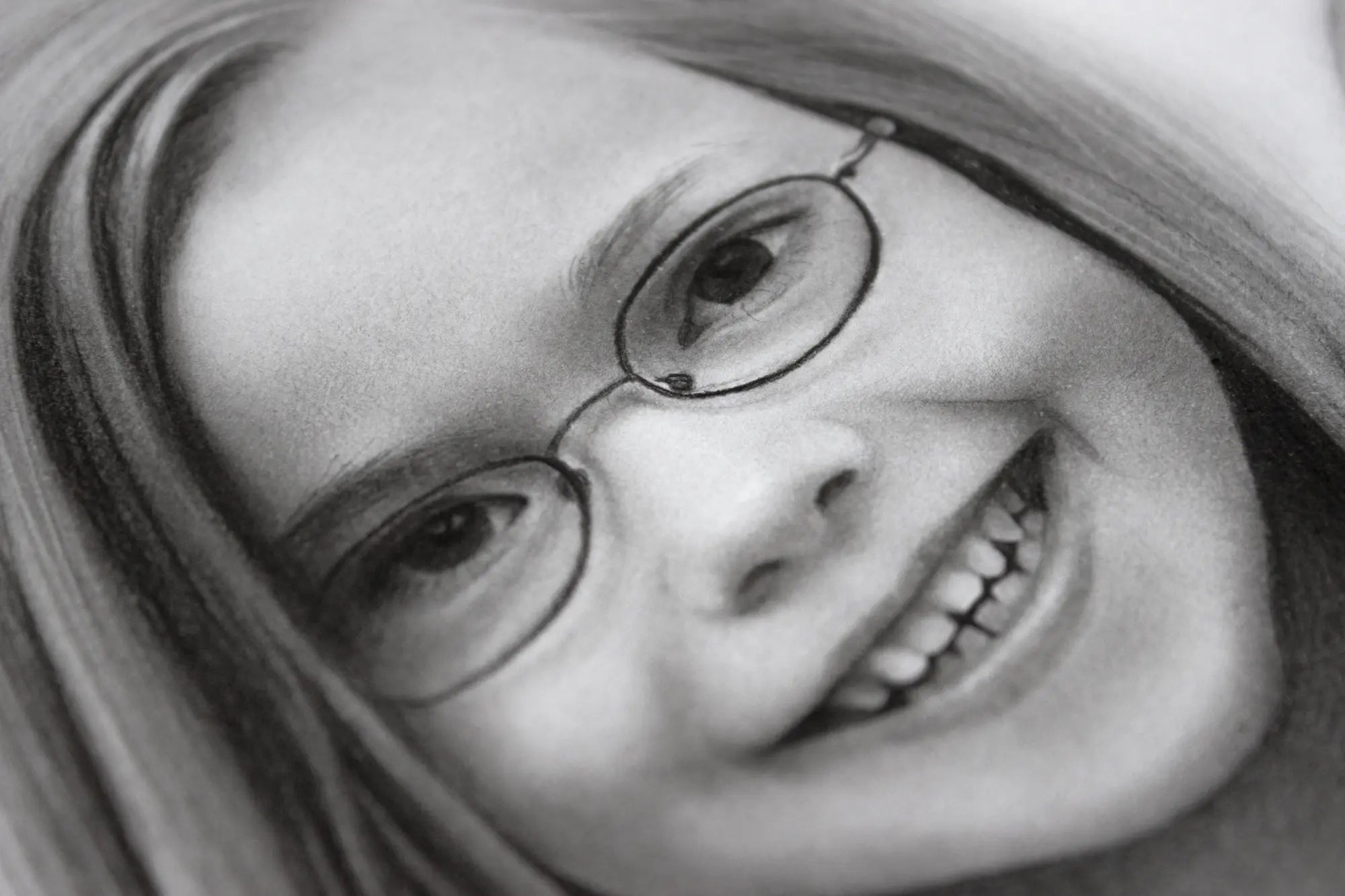 Personalised sisters pencil portrait