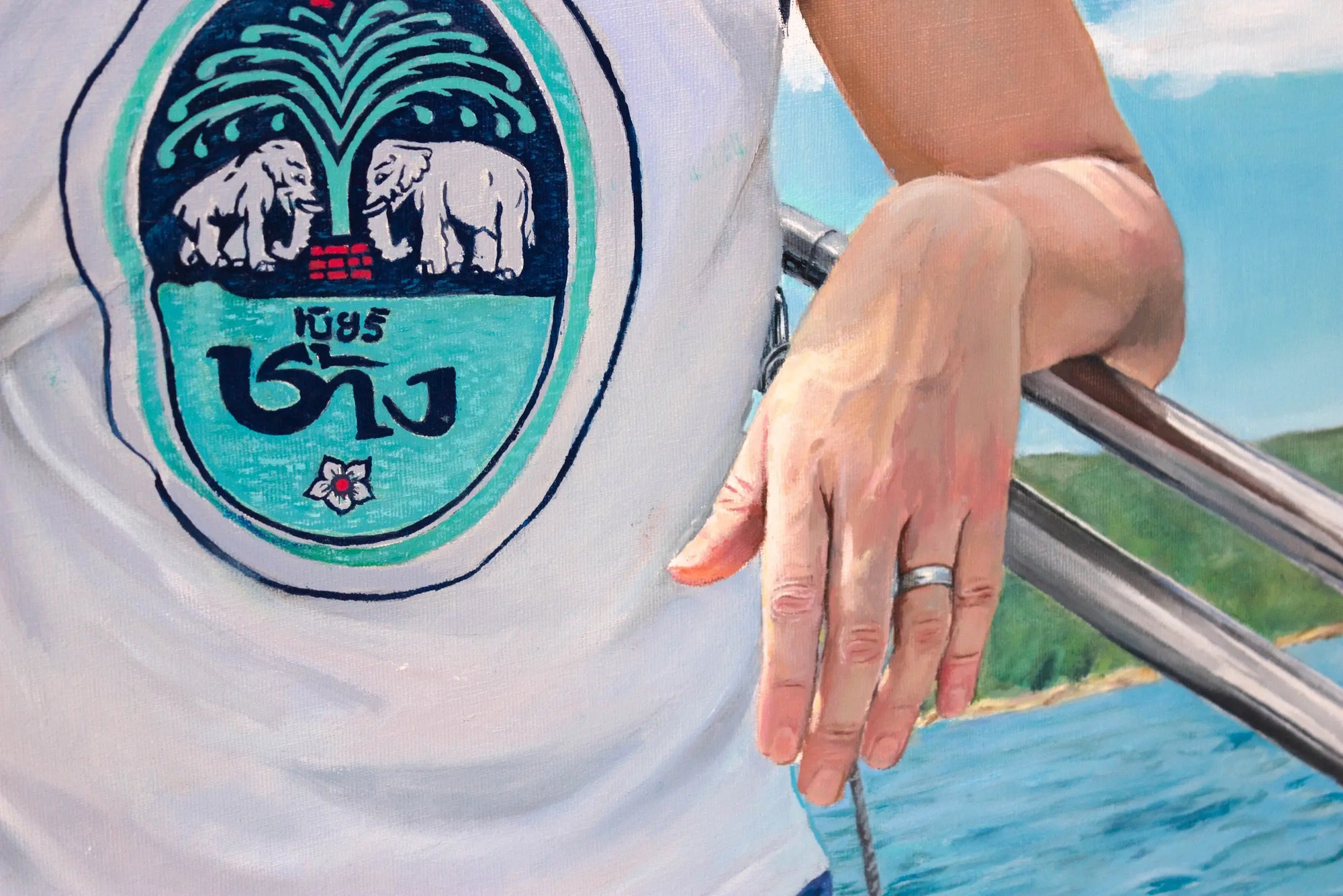 Man on a yacht portrait