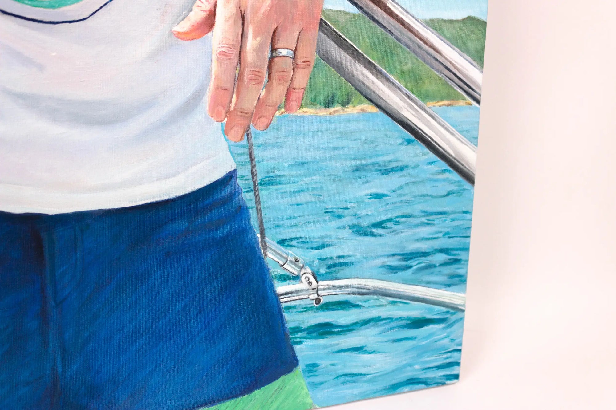 Man on a yacht portrait