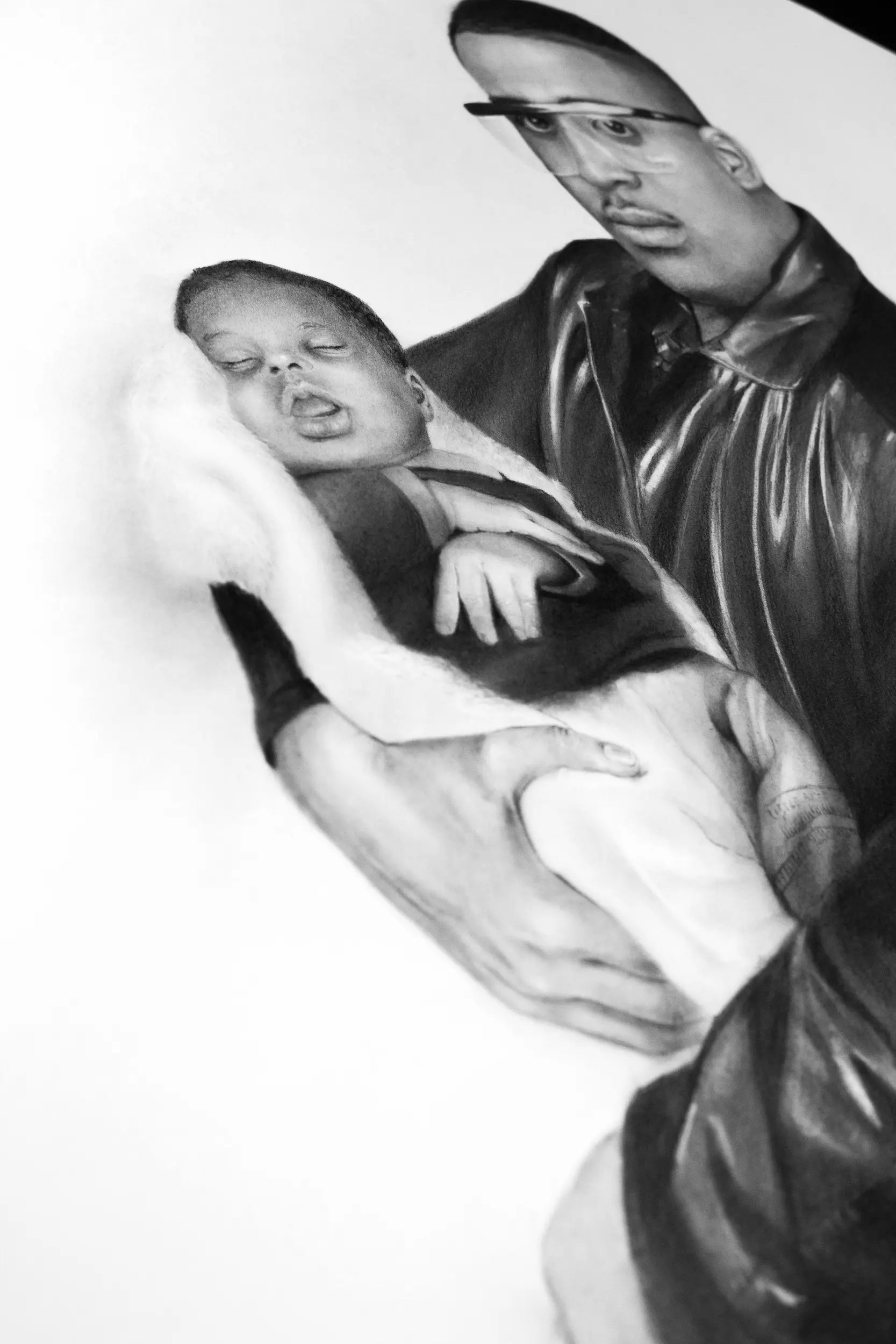 Combination of separate photos into one drawing