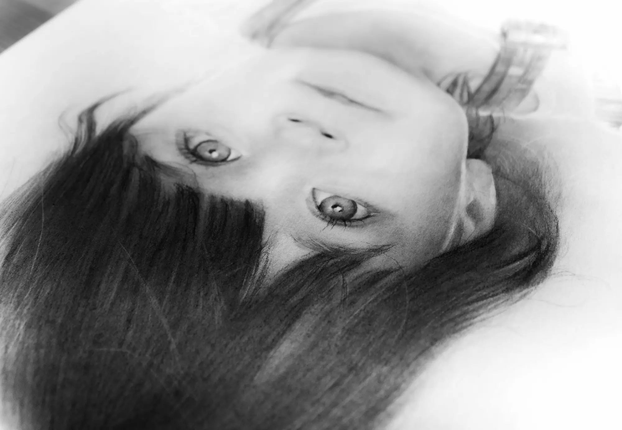 Hand drawn girl portrait