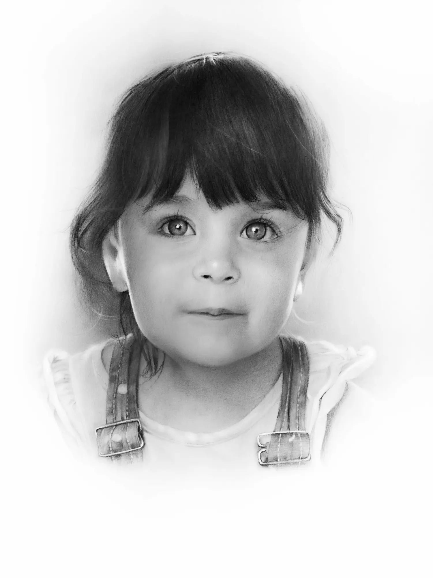 Hand drawn girl portrait