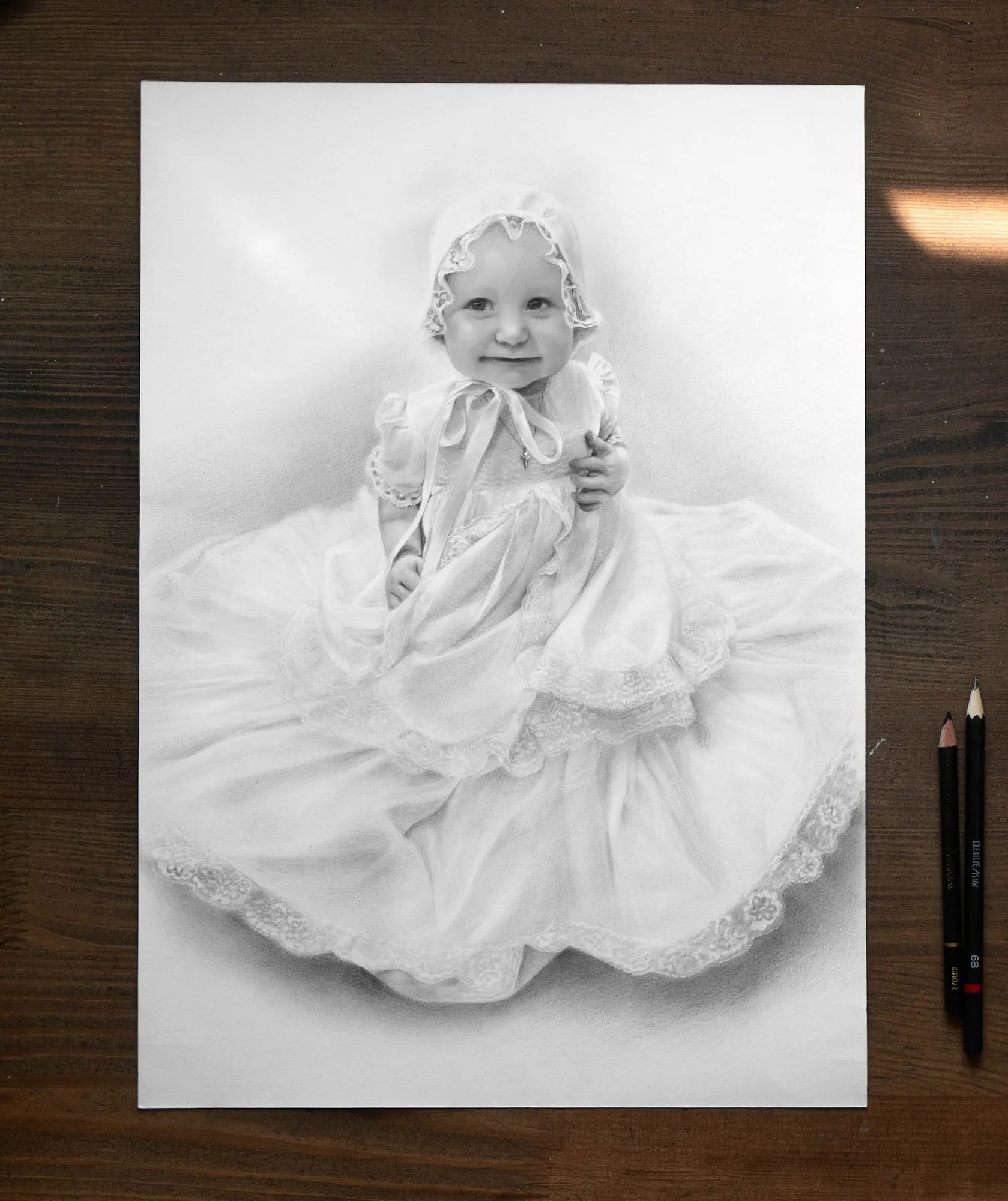 Hand drawn girl portrait