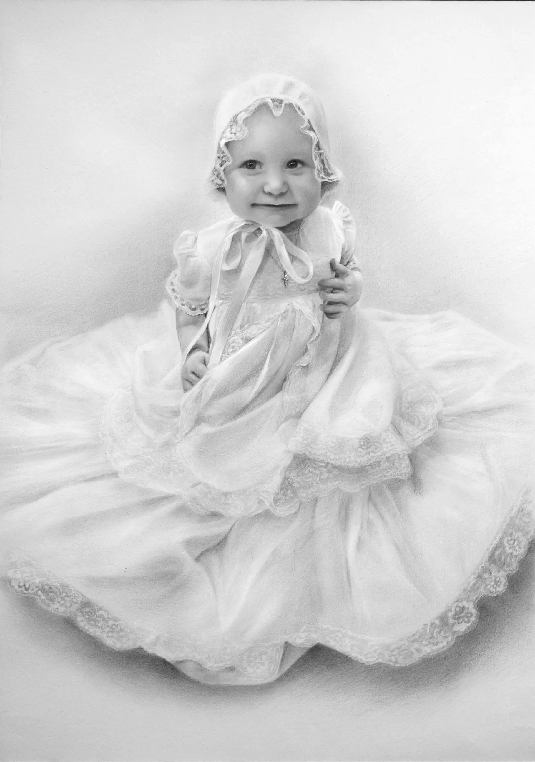 Hand drawn girl portrait