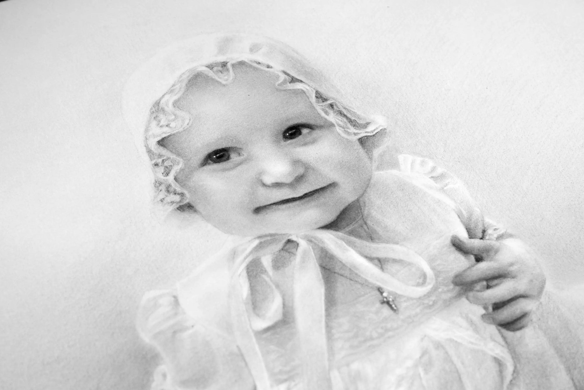 Hand drawn girl portrait