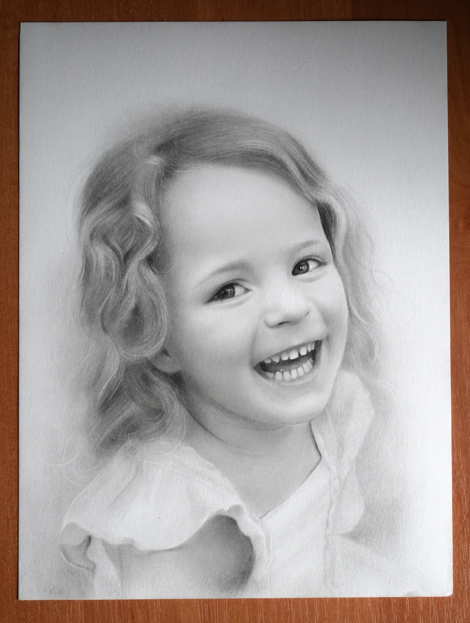 Hand drawn girl portrait