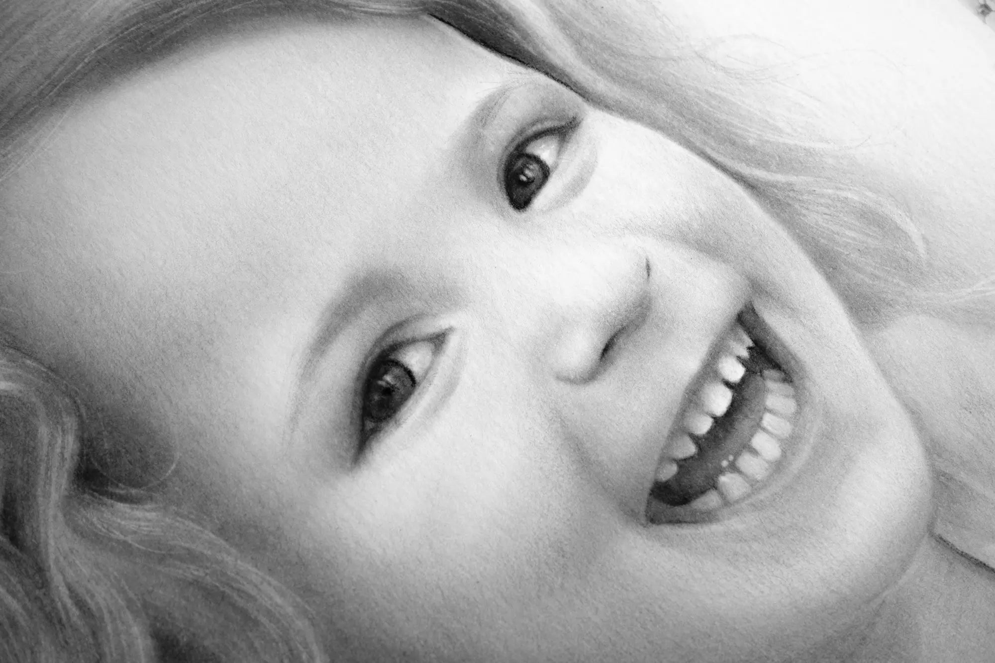 Hand drawn girl portrait