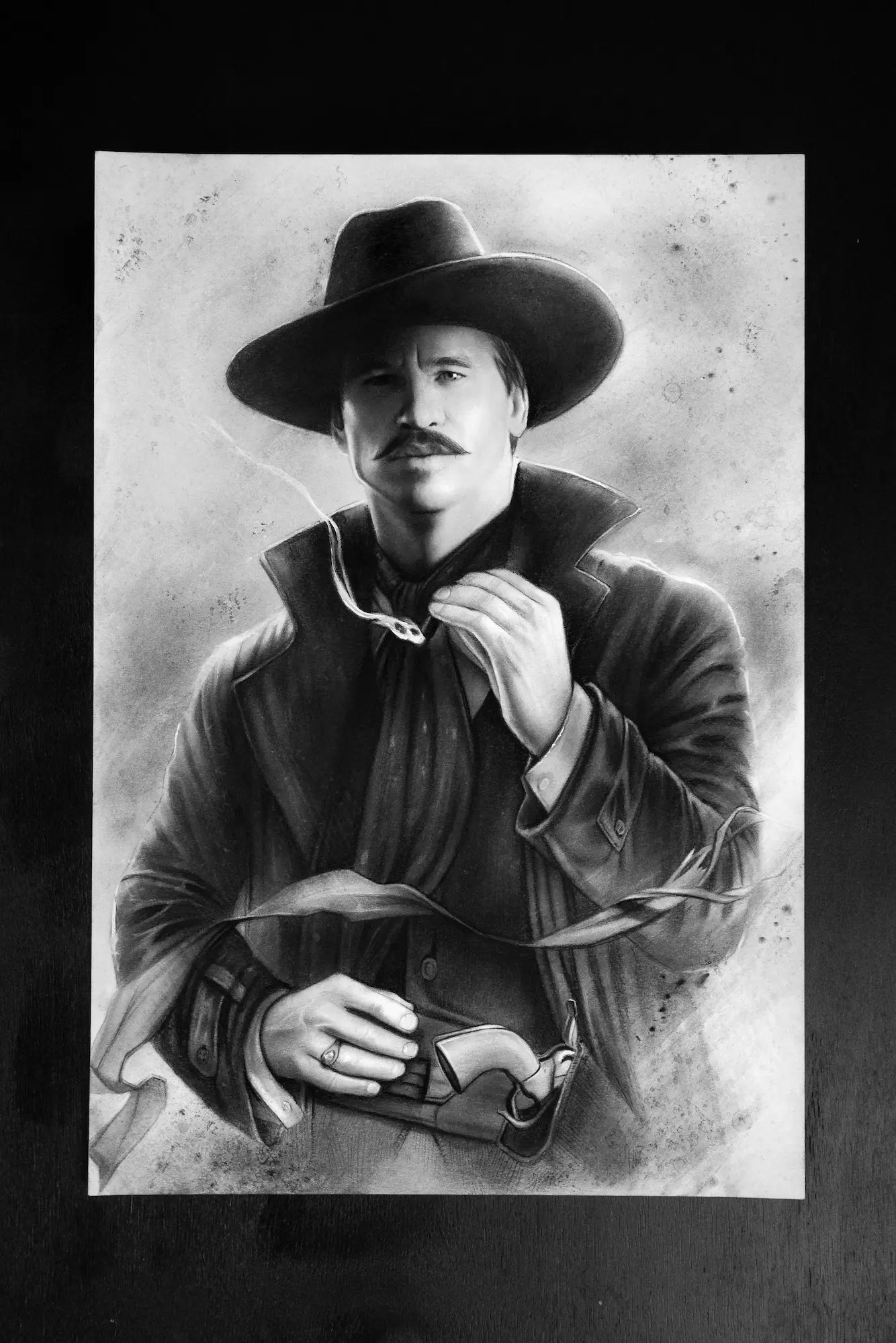 Custom favorite actor charcoal drawing