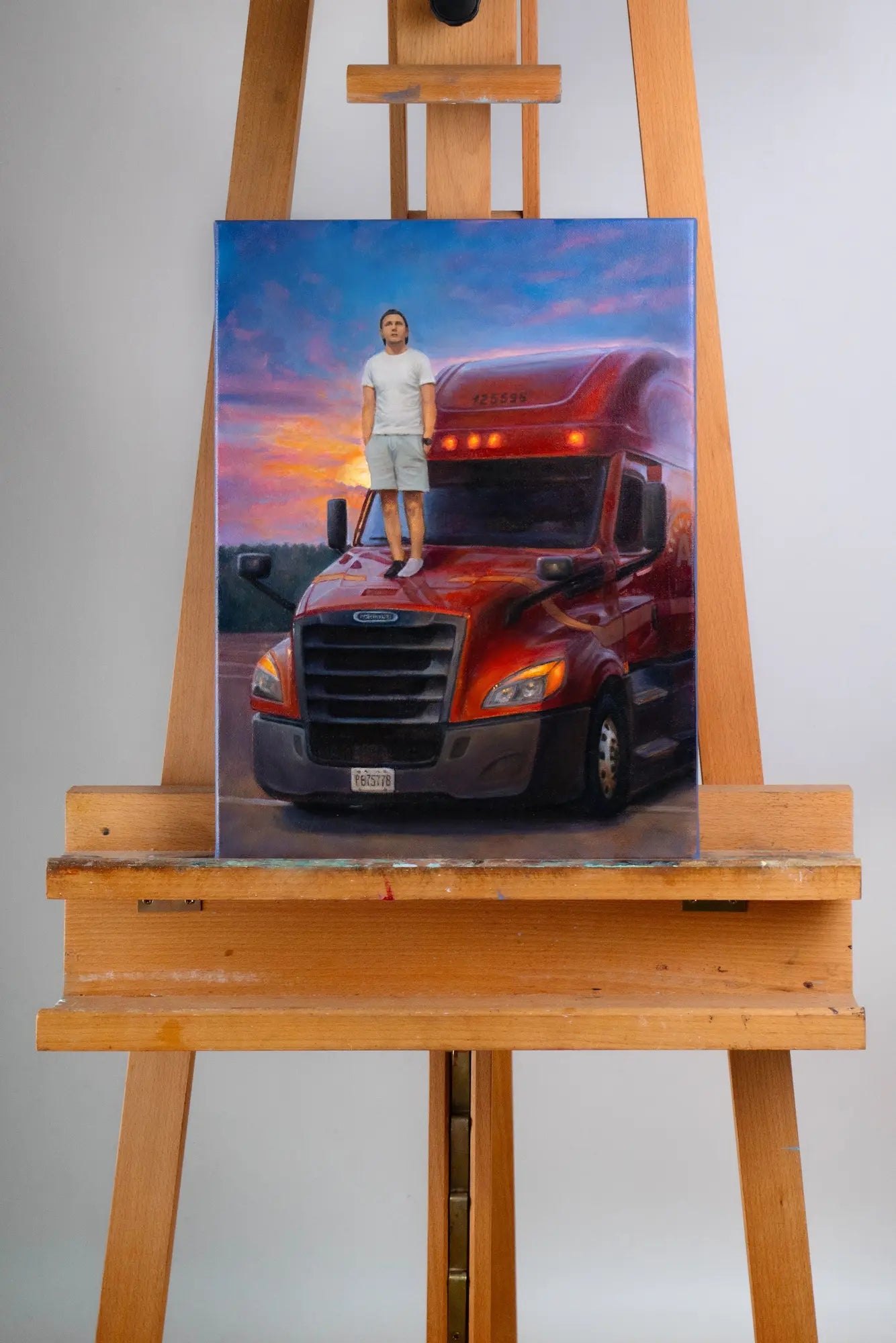 Man on a truck portrait